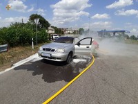 Вогнеборці ліквідовували загорання легкового автомобіля