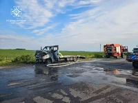 У Городку під час руху загорівся автомобіль