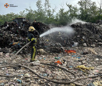 Ліквідовано загорання на санкціонованому сміттєзвалищі