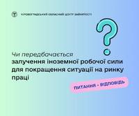 Чи передбачається залучення іноземної робочої сили для покращення ситуації на ринку праці?