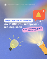 Встигни скористатись до 31 травня: програма «Енергопідтримка ФОП»