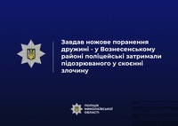 Завдав ножове поранення дружині - у Вознесенському районі поліцейські затримали підозрюваного у скоєнні злочину
