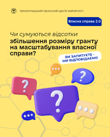 Чи сумуються відсотки збільшення розміру гранту на масштабування власної справи?